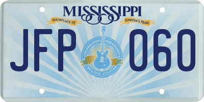 MS license plate JFP060