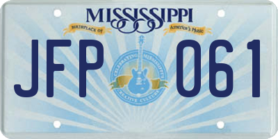 MS license plate JFP061