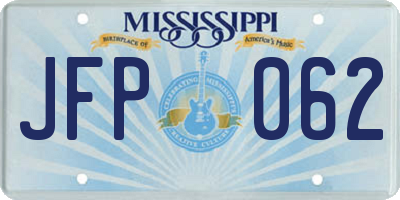 MS license plate JFP062
