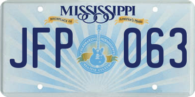 MS license plate JFP063