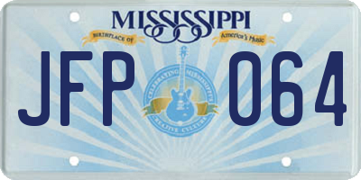 MS license plate JFP064
