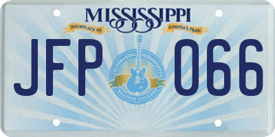 MS license plate JFP066