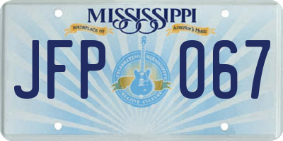 MS license plate JFP067