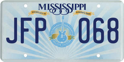 MS license plate JFP068
