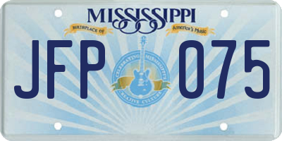 MS license plate JFP075
