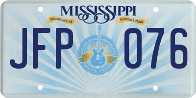 MS license plate JFP076