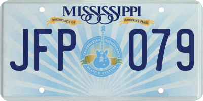 MS license plate JFP079