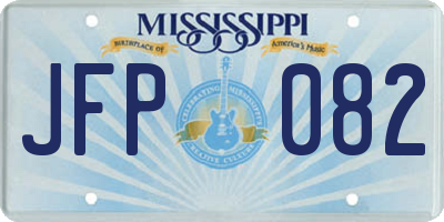 MS license plate JFP082