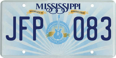 MS license plate JFP083