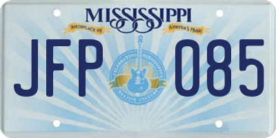 MS license plate JFP085