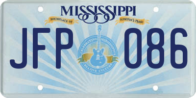 MS license plate JFP086