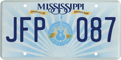 MS license plate JFP087