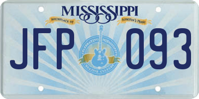 MS license plate JFP093