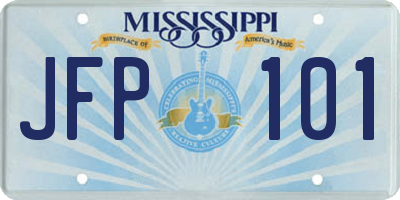 MS license plate JFP101