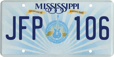 MS license plate JFP106
