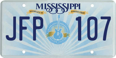 MS license plate JFP107