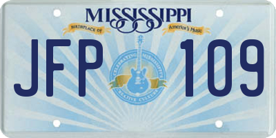 MS license plate JFP109