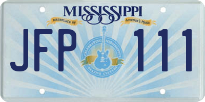 MS license plate JFP111