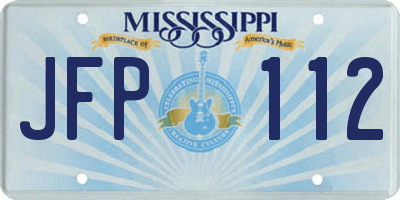 MS license plate JFP112