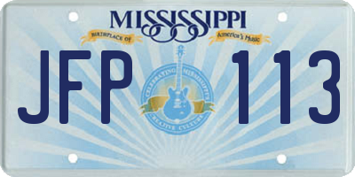 MS license plate JFP113