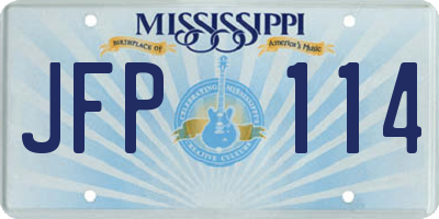 MS license plate JFP114