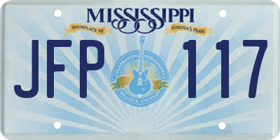 MS license plate JFP117