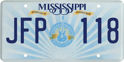 MS license plate JFP118