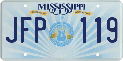MS license plate JFP119