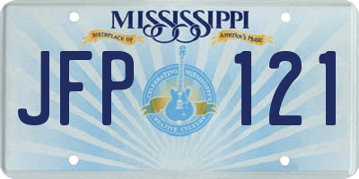 MS license plate JFP121