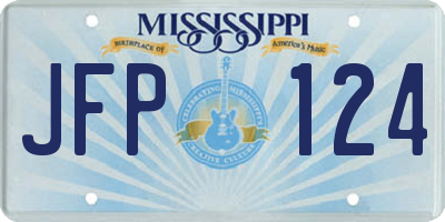 MS license plate JFP124