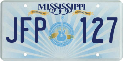 MS license plate JFP127