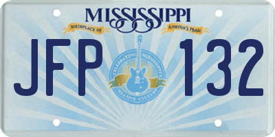 MS license plate JFP132