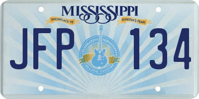MS license plate JFP134
