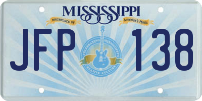 MS license plate JFP138
