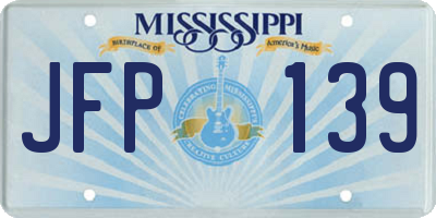 MS license plate JFP139
