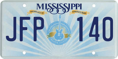 MS license plate JFP140