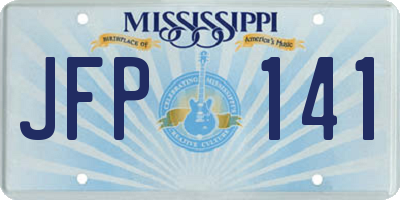 MS license plate JFP141