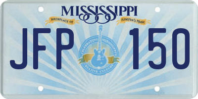 MS license plate JFP150