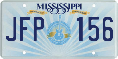 MS license plate JFP156