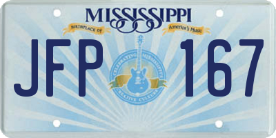 MS license plate JFP167
