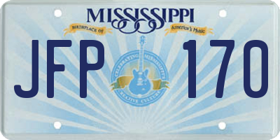 MS license plate JFP170