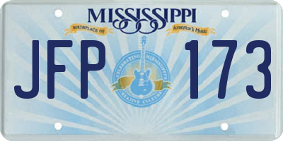 MS license plate JFP173
