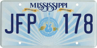 MS license plate JFP178