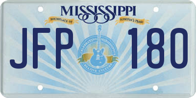 MS license plate JFP180