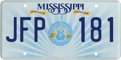 MS license plate JFP181