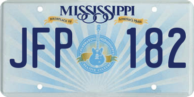 MS license plate JFP182