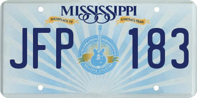 MS license plate JFP183