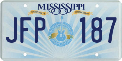 MS license plate JFP187