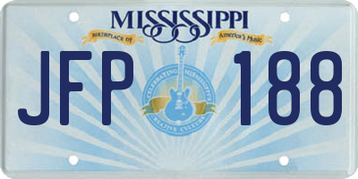 MS license plate JFP188