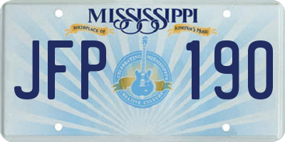 MS license plate JFP190